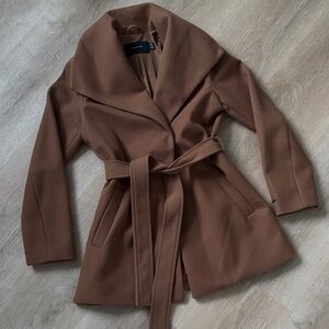 NWOT: Tahari Brown Belted Trench Coat